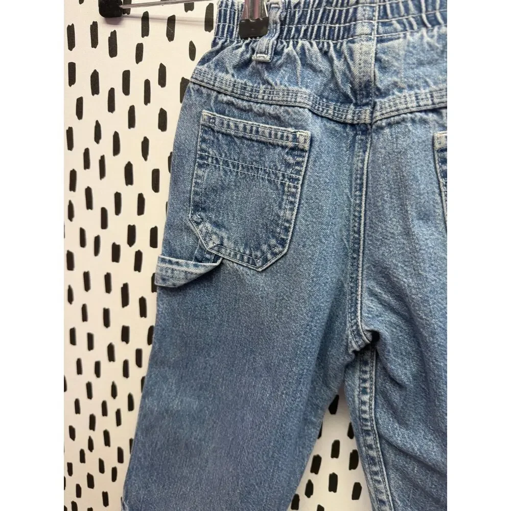 Vintage 90s Y2K OshKosh B’gosh baby Carpenter Jeans Size 24M Blue Denim